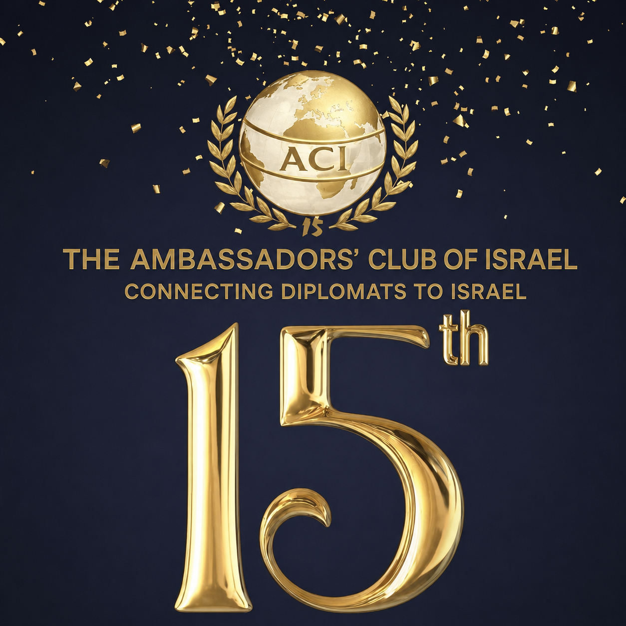 Ambassador’s club of Israel — 15th anniversary artwork